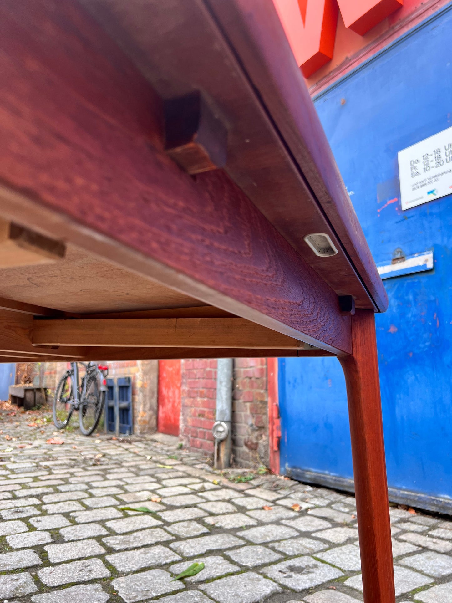 Vintage Esstisch von Henning Kjærnulf für keine Marke, ausziehbar, Teak