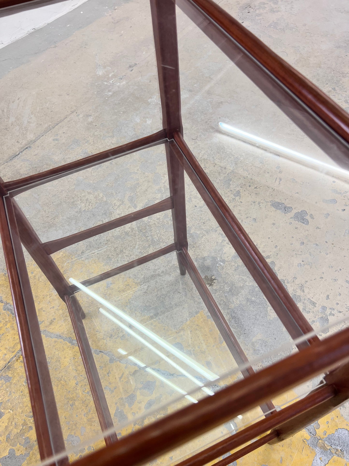 Vintage Regal Teak mit Acrylglasplatten aus Dänemark