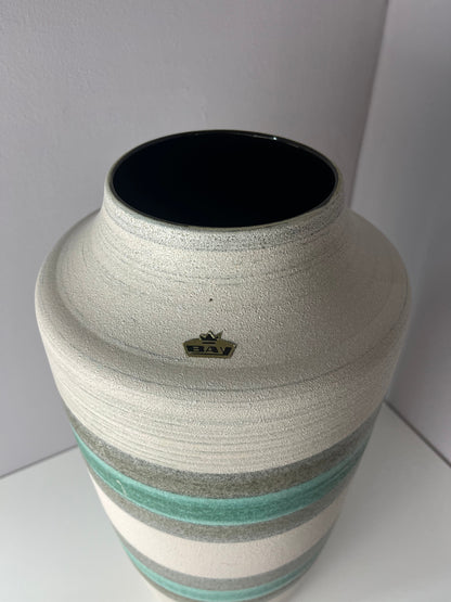 Vintage Bodenvase 628-50 türkis grau von Bay Keramik