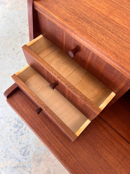 Vintage Sekretär Teak mit Spiegel aus Dänemark