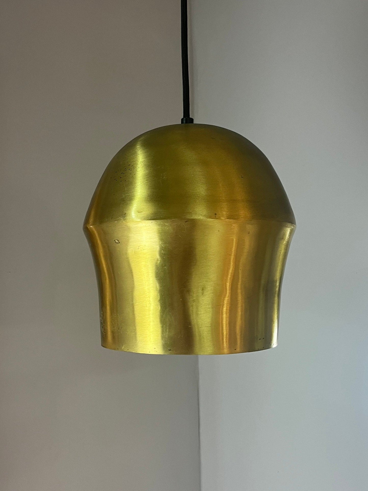 Lampe suspendue vintage en laiton du Danemark