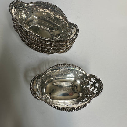 Vintage Schälchen Sterling Silber durchbrochen von Tiffany+Co Set von 6