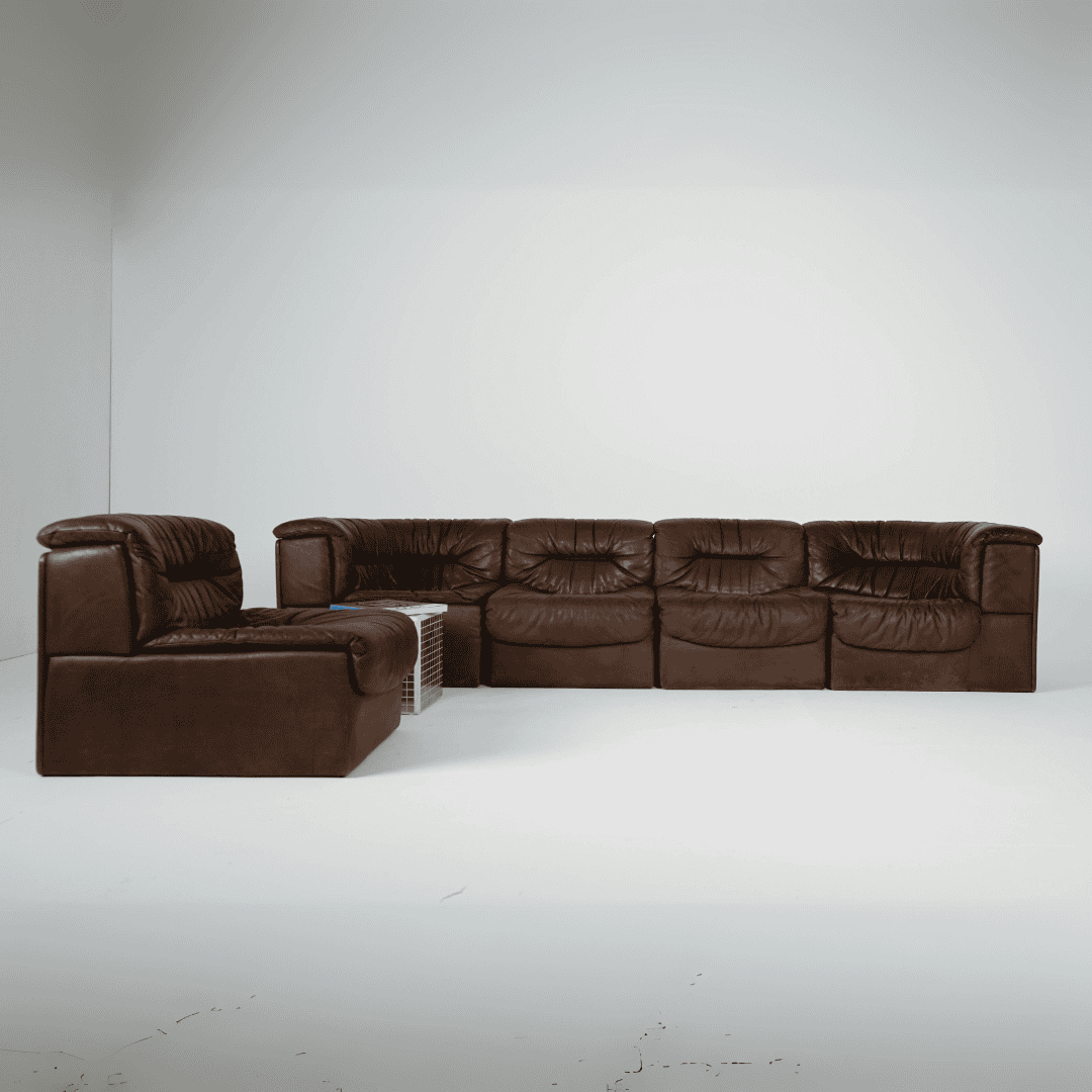 Vintage leather sofa De Sede DS 14 Modular 70s