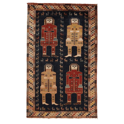 Gashgai rug 162x110cm reddish-brown handmade