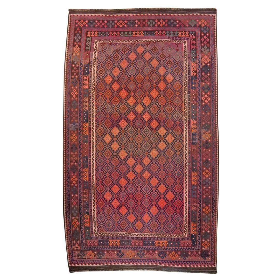 Kelim Belutch Teppich 430x248cm Vintage und Bunt