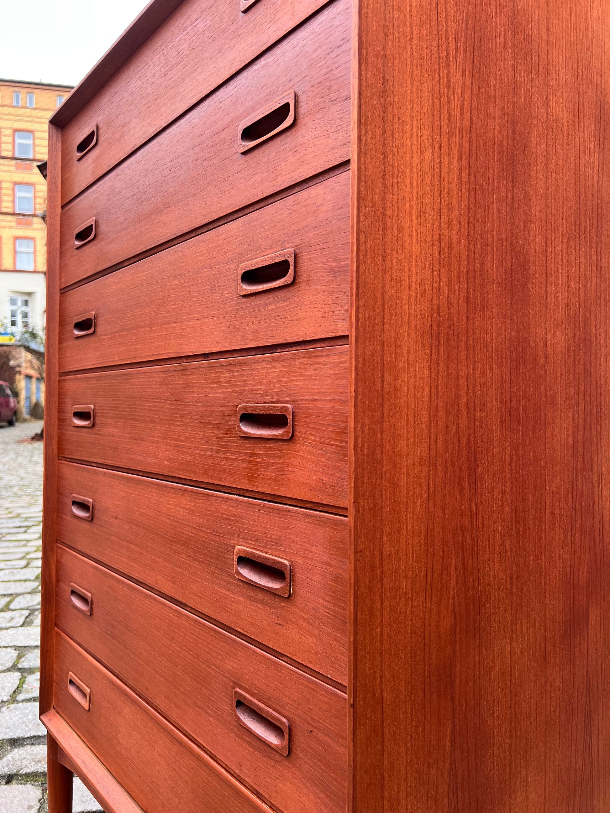 Vintage Kommode Teak mit 7 Schubladen aus Dänemark