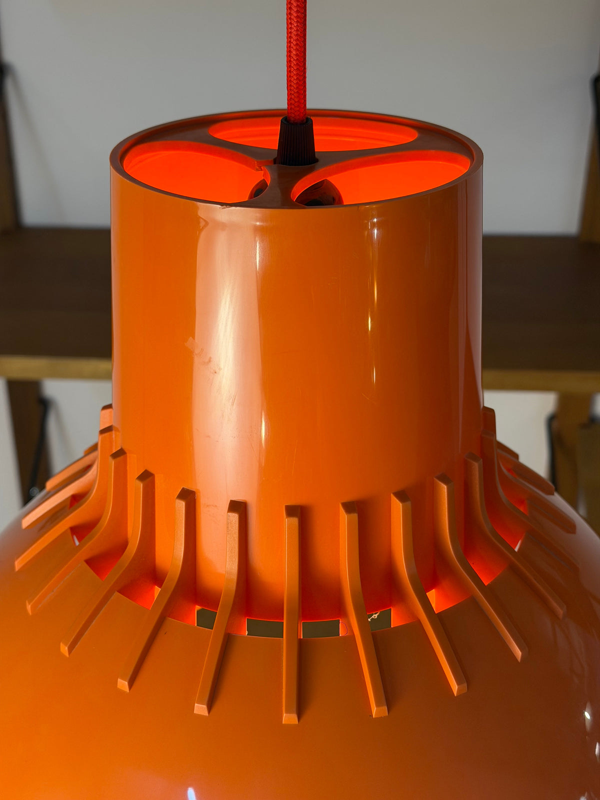 Hängelampe "Solar" orange von Svend Middelboe für Nordisk Solar Compagni