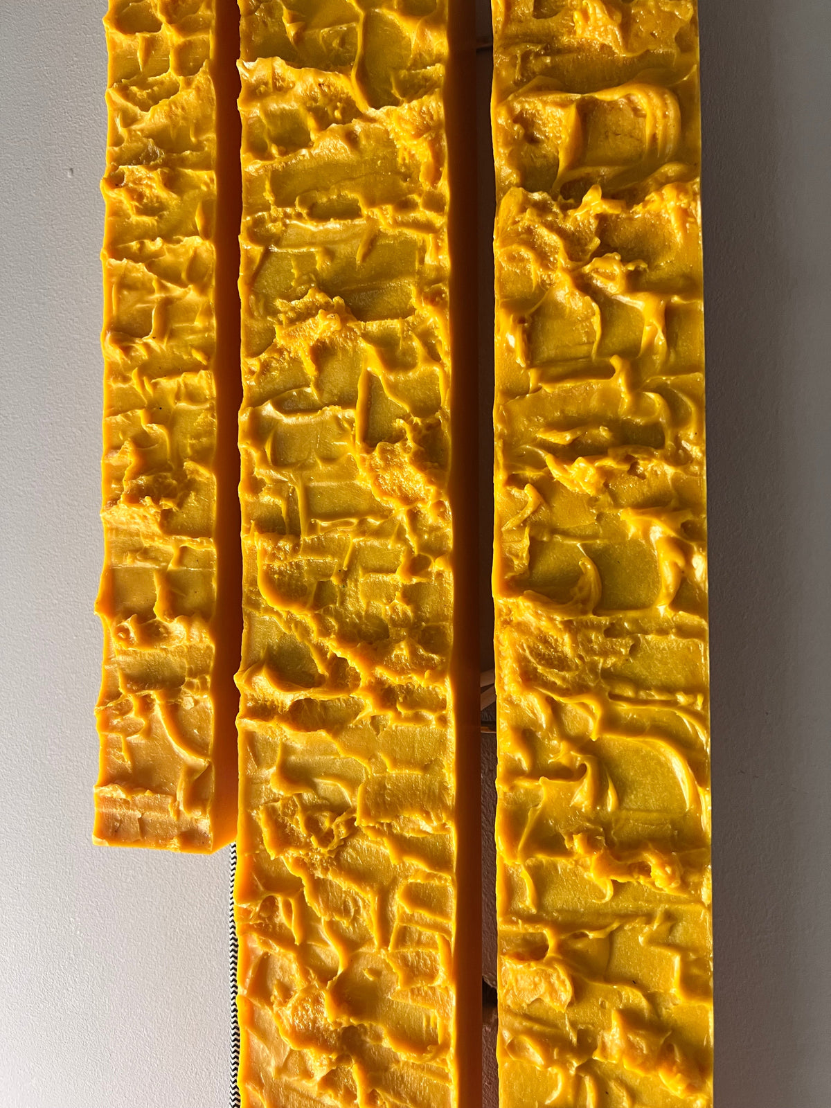Vintage Wandleuchte gelb von Uwe Mersch