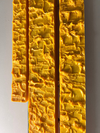 Vintage Wandleuchte gelb von Uwe Mersch