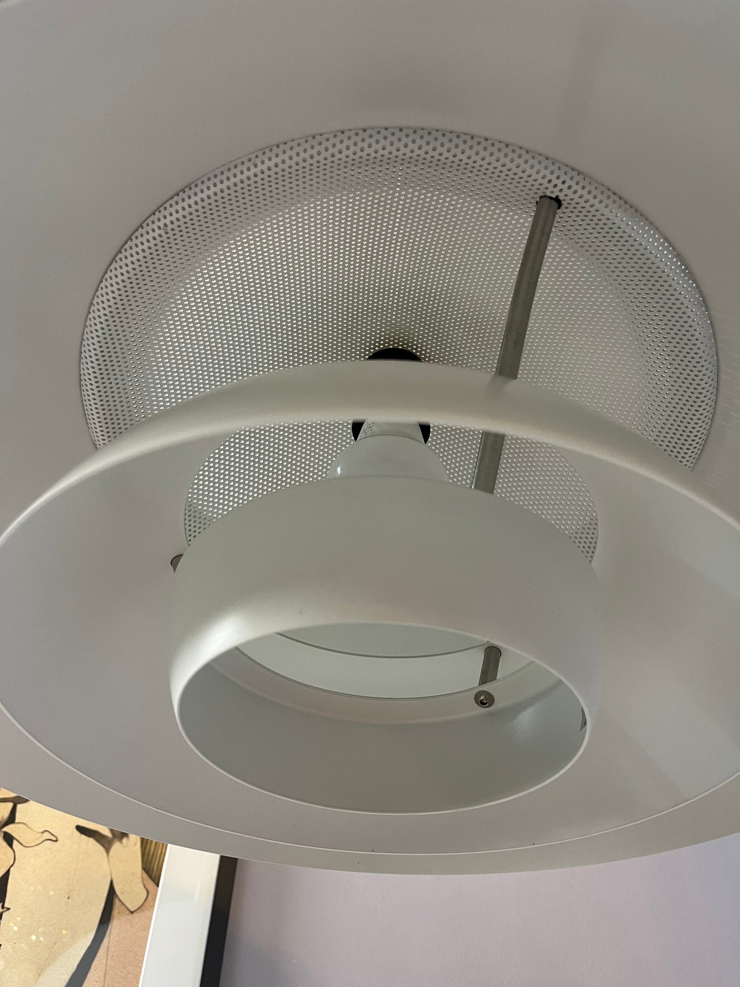 Vintage Hängelampe Safari weiß von Christian Hvidt für Nordisk Solar