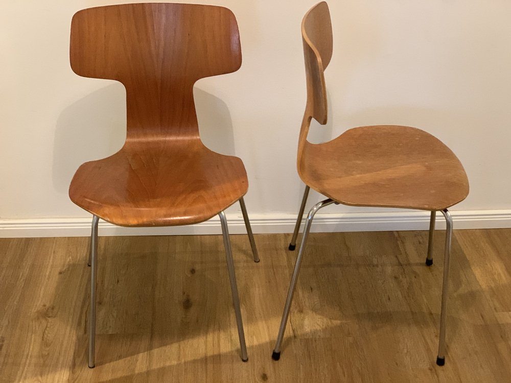 Vintage Stuhl 3103 Hammer Chair von Arne Jacobsen für Fritz Hansen Set von 2