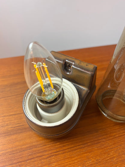 Wandlampe Modell 6080 Rauchglas von Sigvard Bernadotte für Ifö