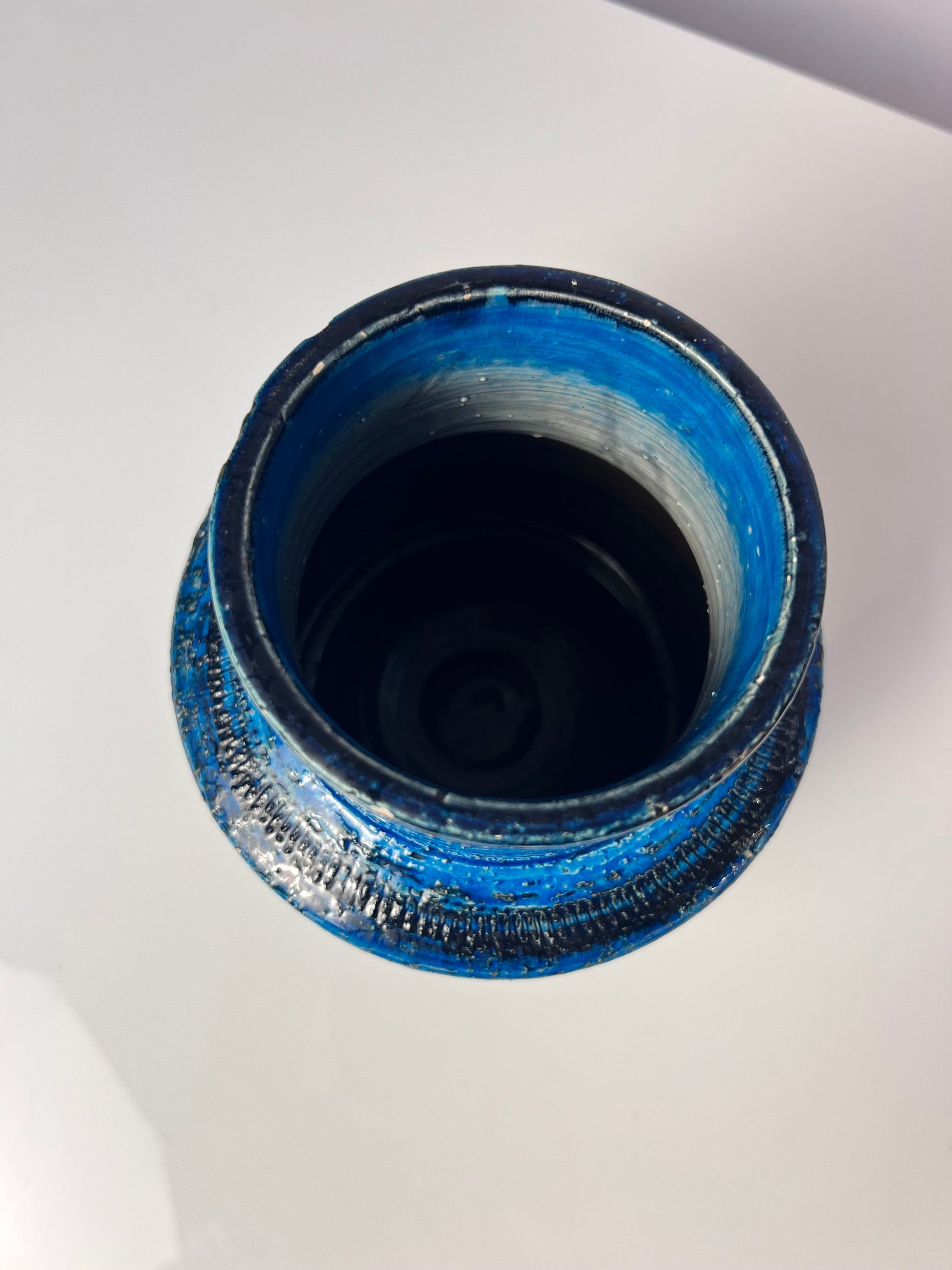 Vintage Vase "Rimini Blu" von Aldo Londi für Bitossi
