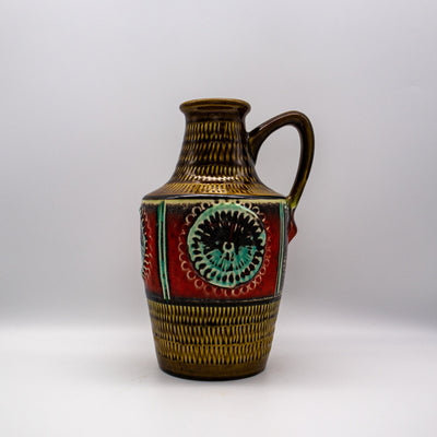 Vase Vintage Scheurich 210-25 vert rouge
