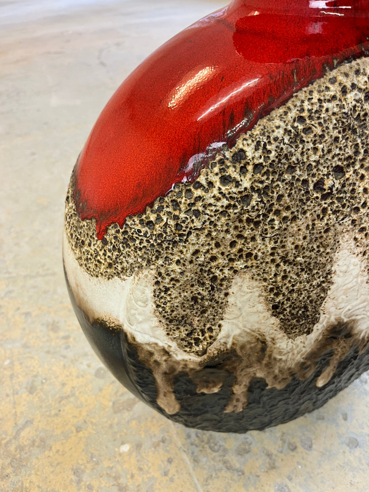 Vintage Bodenvase 102/50 von Dümler und Breiden rotbraun