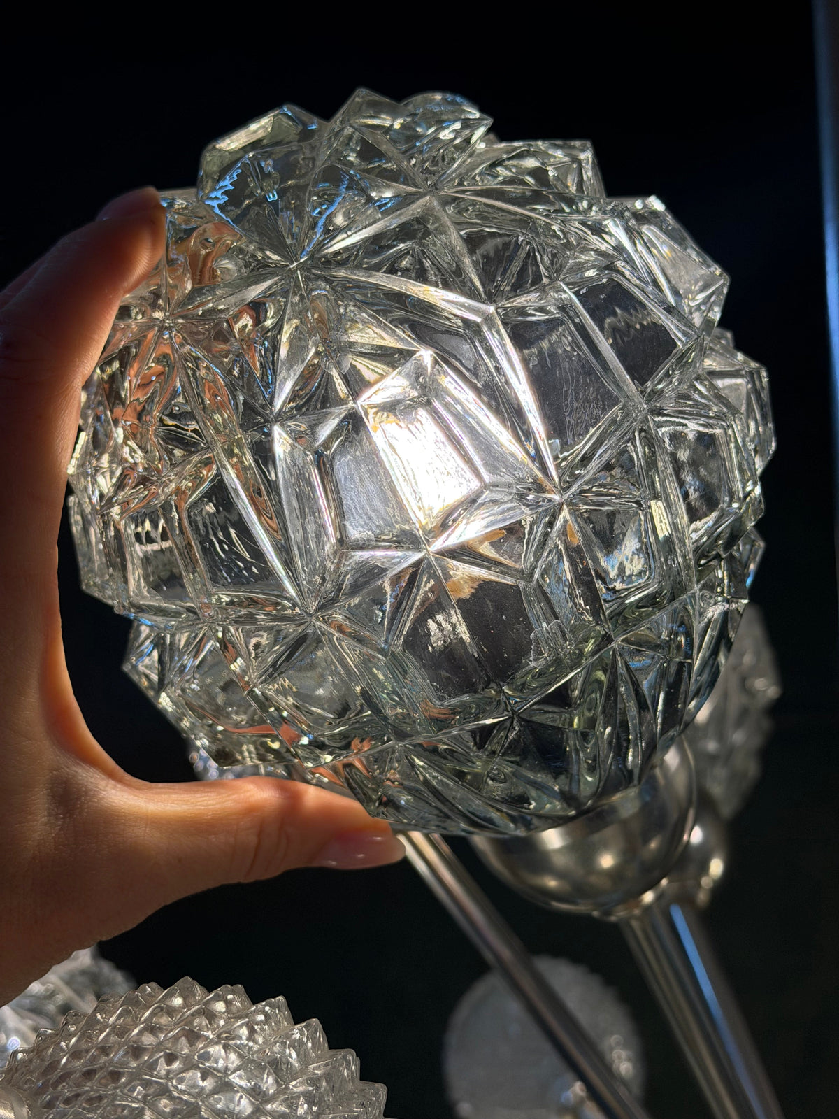 Sputnik Kronleuchter von Elektrofém ISZ, Space Age