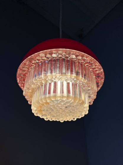 Hängelampe rot Kunststoff