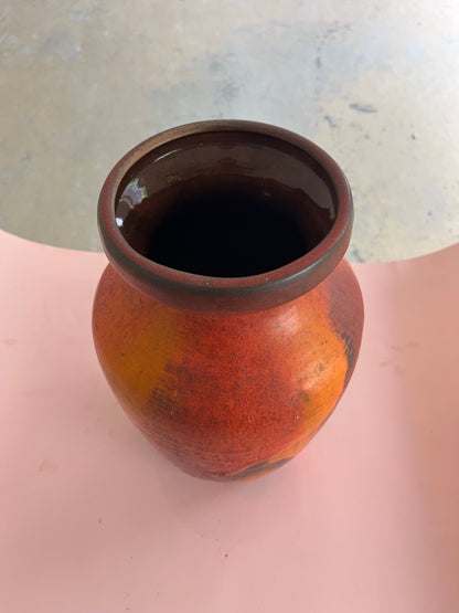 Vintage vase 7312-30 Fat Lava orange red from Carstens Keramik West Germany