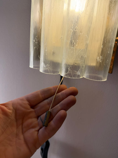 Wandlampe Eisglas Messing von Doria
