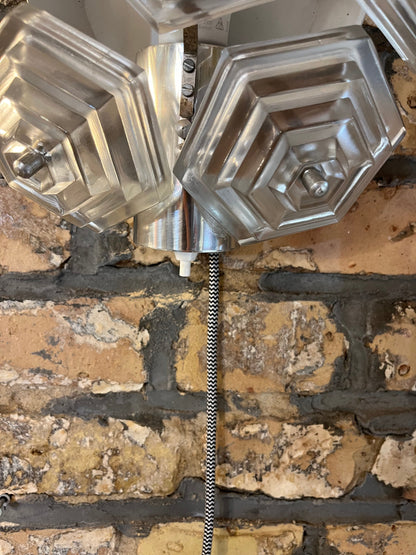 Vintage Wandlampe Eiskristall von VEB Kristallleuchtenbau Ebersbach