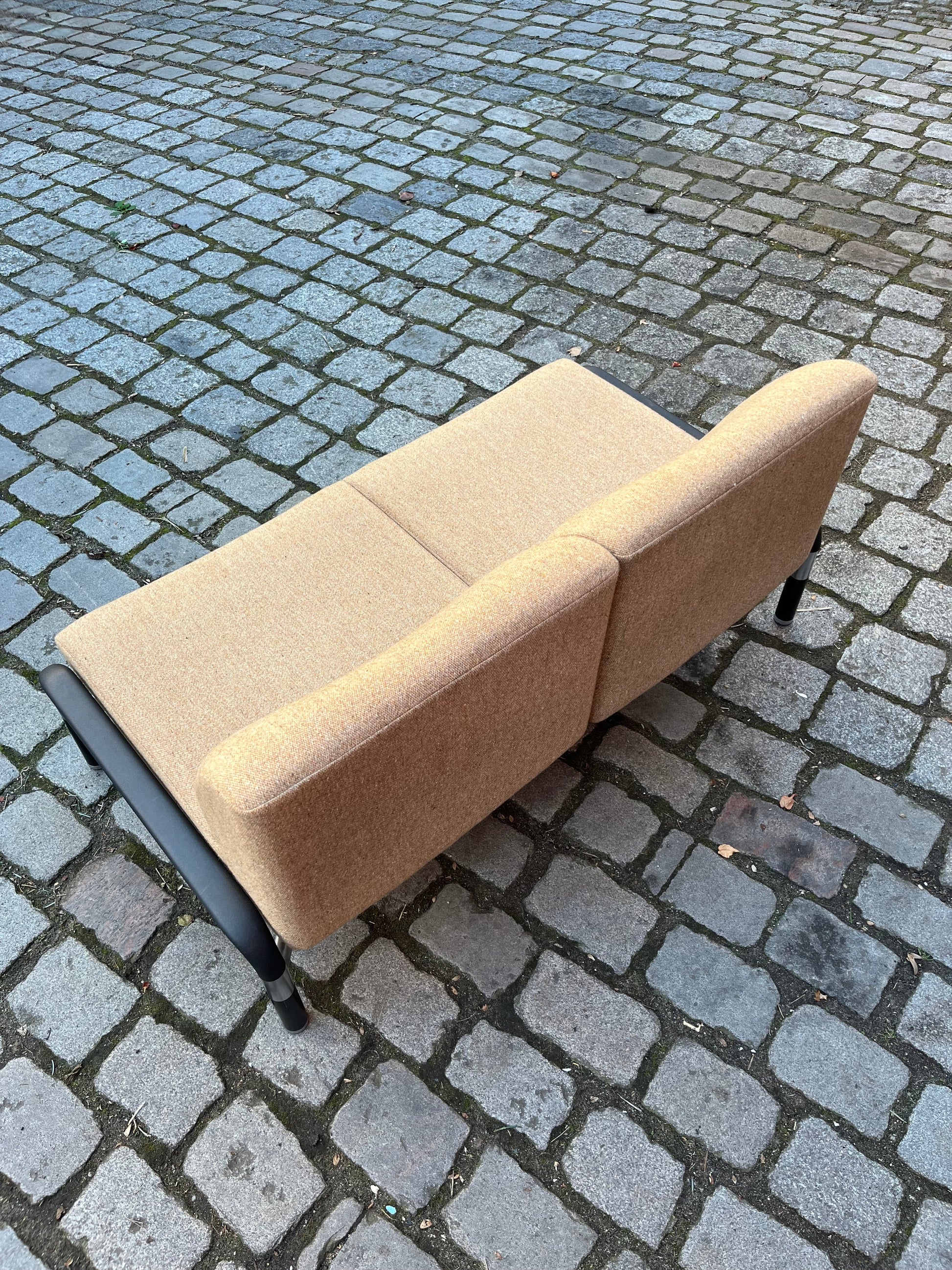 Vintage Sofa 712/2 von Hans Peter Piehl für Wilkhahn braun schwarz