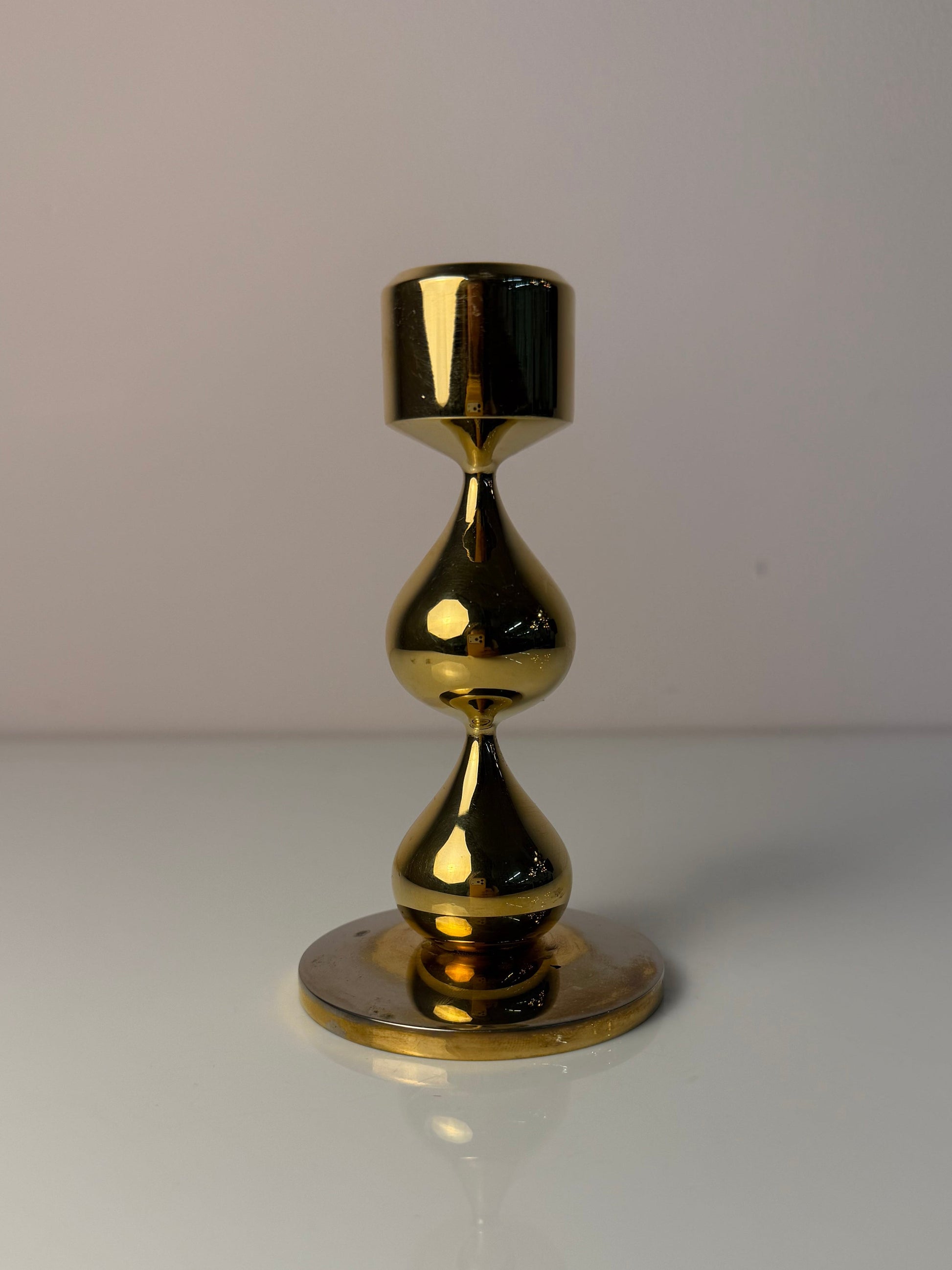 Vintage Kerzenständer 24 Karat vergoldet von Hugo Asmussen für Asmussen Design
