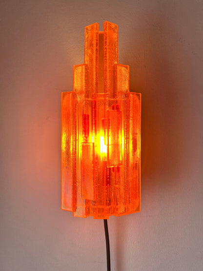 Vintage Wandlampe orange von Claus Bolby für Cebo