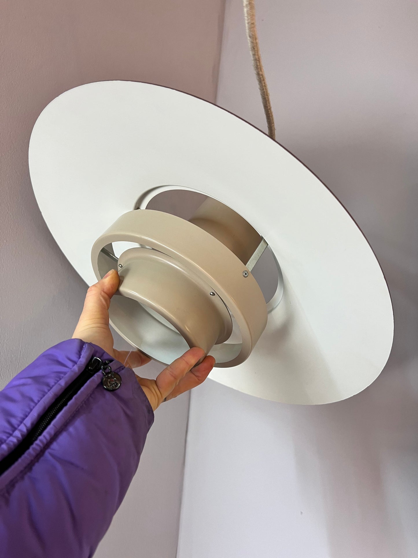 Vintage Hängelampe Falcon braun von Andreas Hansen für Fog und Mørup