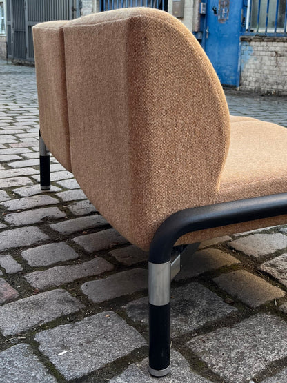 Vintage Sofa 712/2 von Hans Peter Piehl für Wilkhahn braun schwarz