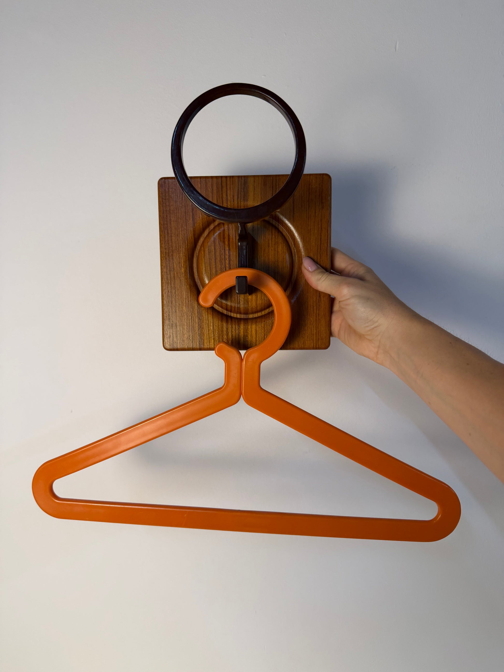 Set von 2 Vintage Wandhaken aus Teak von Sudbrock