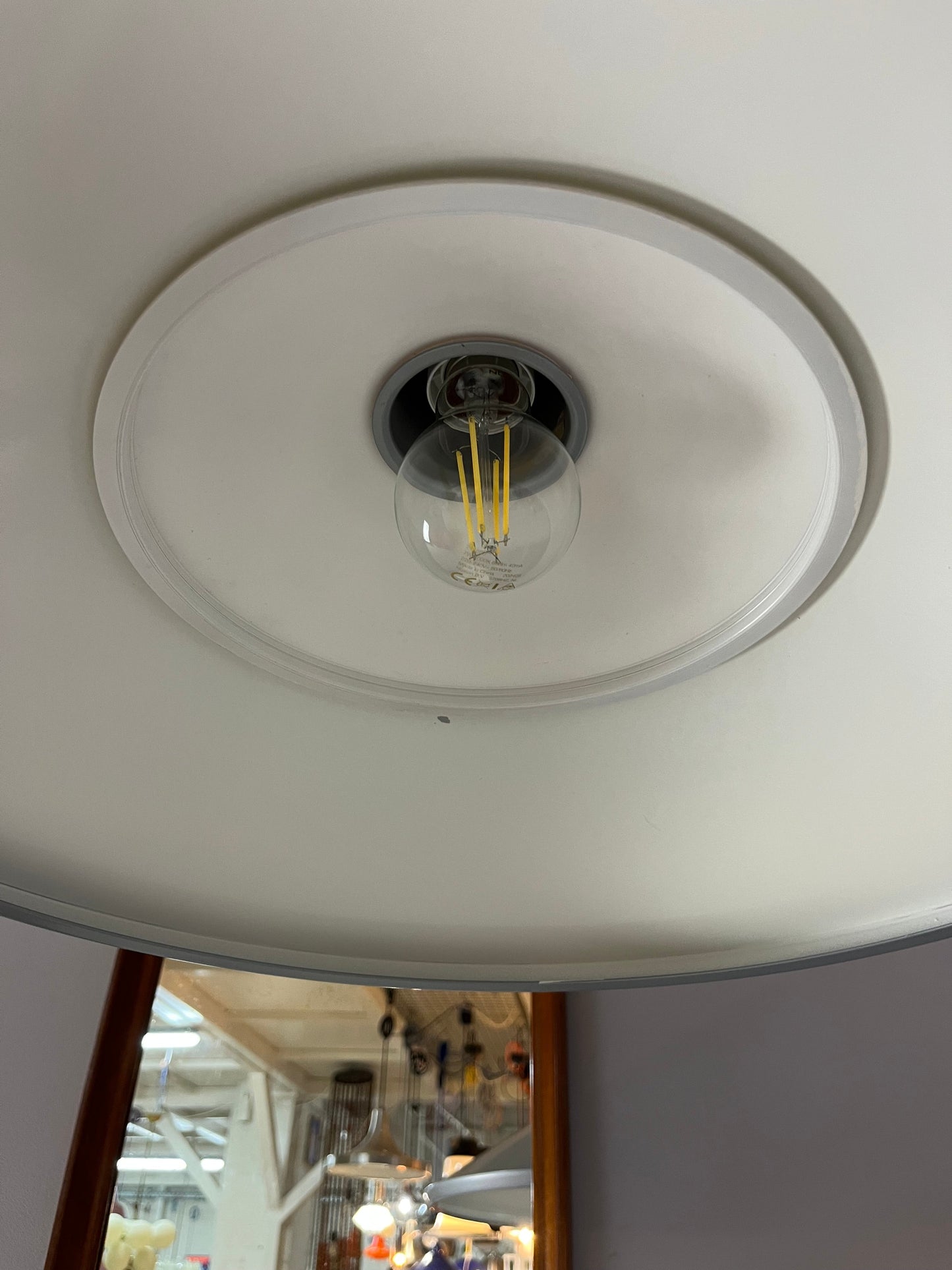 Suspension vintage modèle 118564 gris blanc par Louis Poulsen