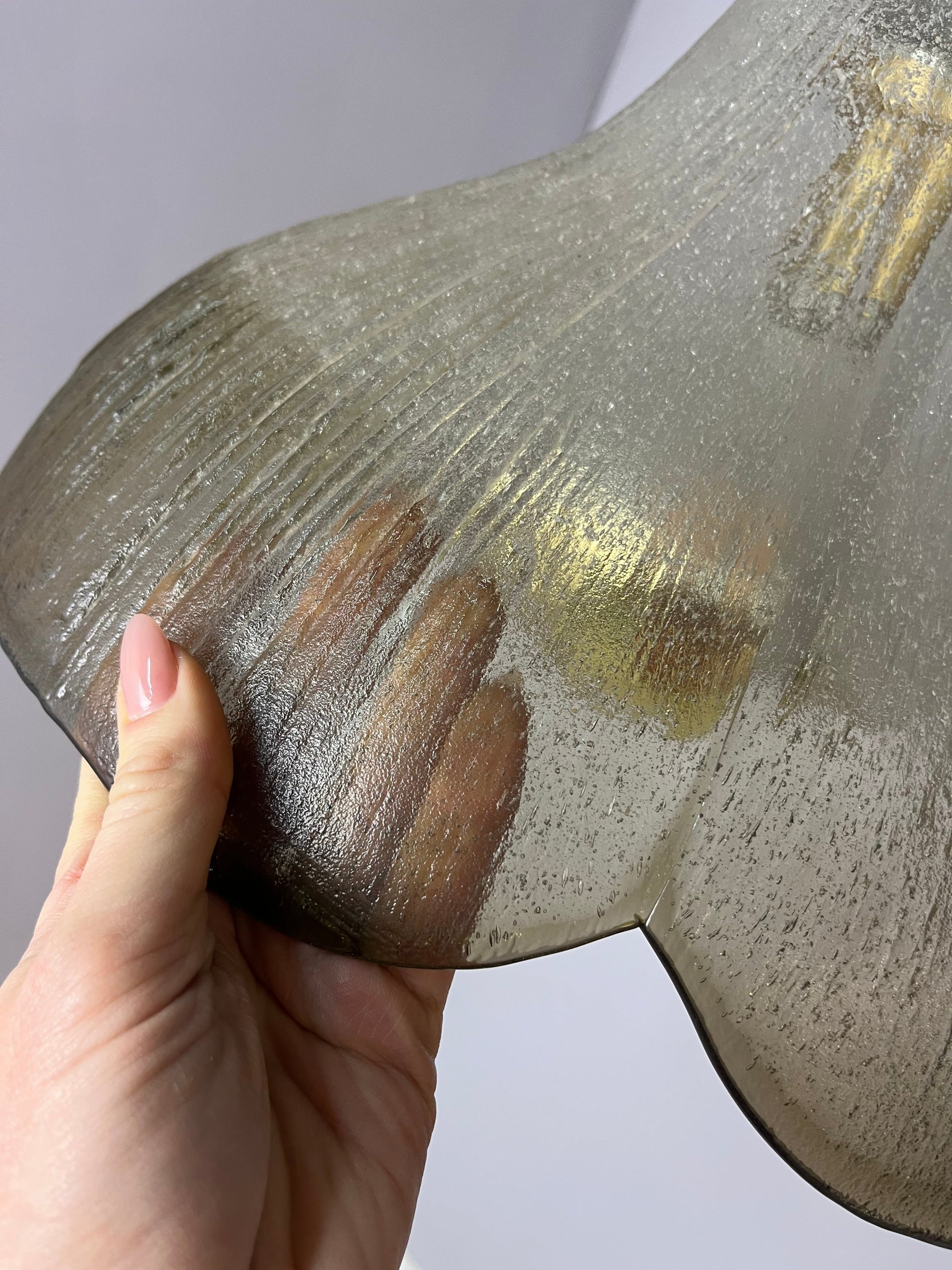 Vintage Hängelampe Blume von Peill und Putzler