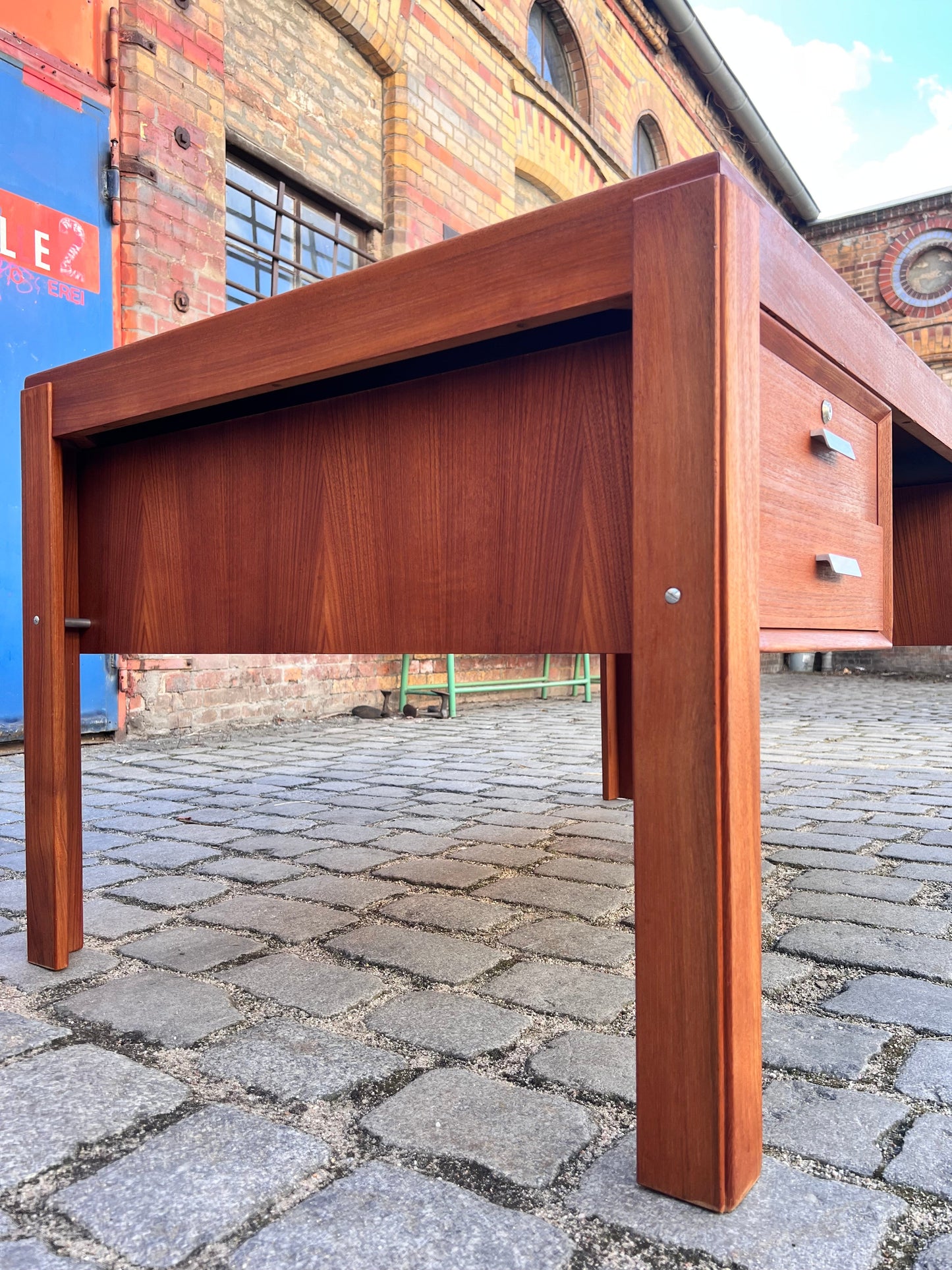 Vintage Schreibtisch von Erik Brouer für Brouer Møbelfabrik, Doppel-Schreibtisch Teak