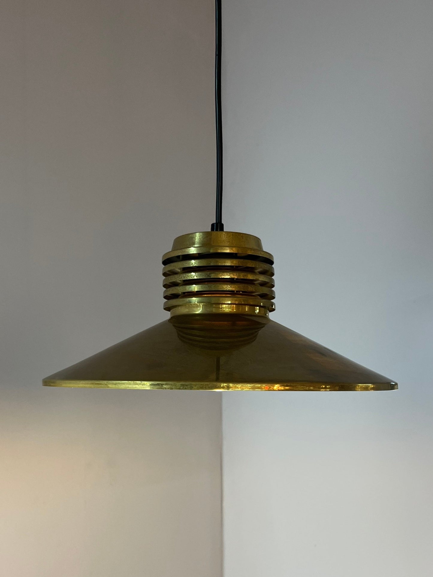 Vintage Hängelampe Messing aus Dänemark