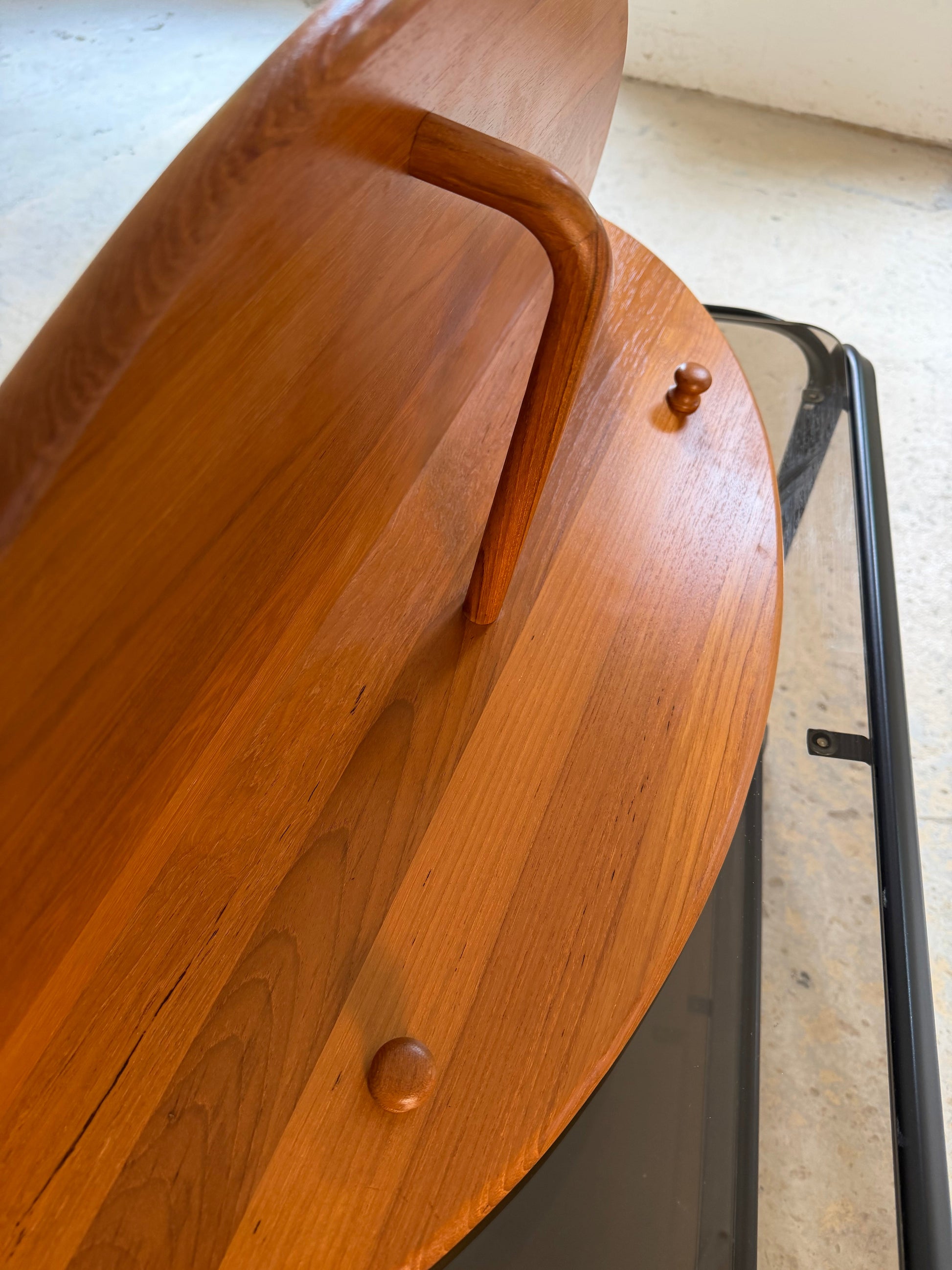 Vintage Garderobe Halbrund Teak von Lysgaard Møbler
