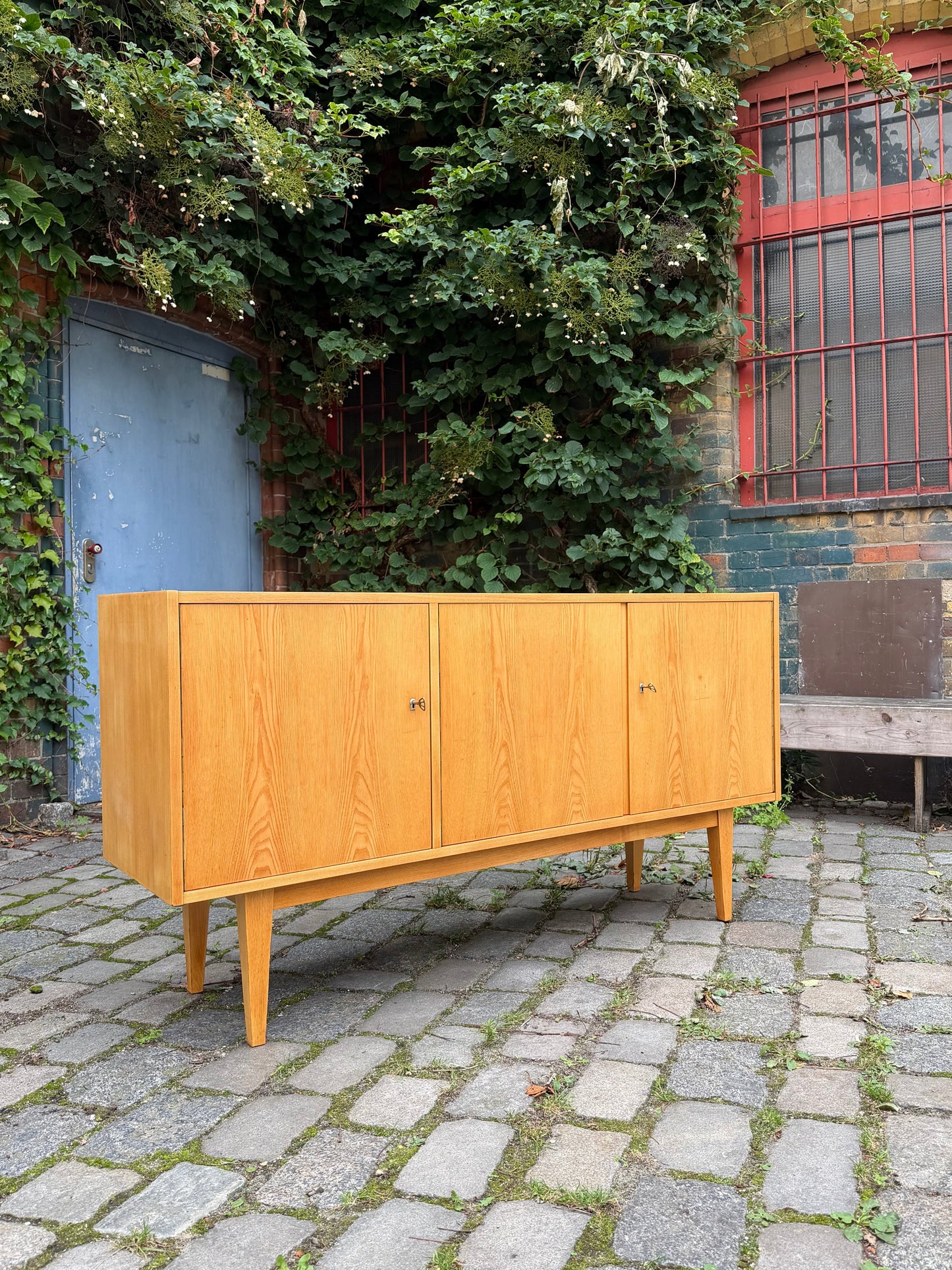 Vintage Sideboard Typ 602 Esche von Franz Ehrlich für Hellerau