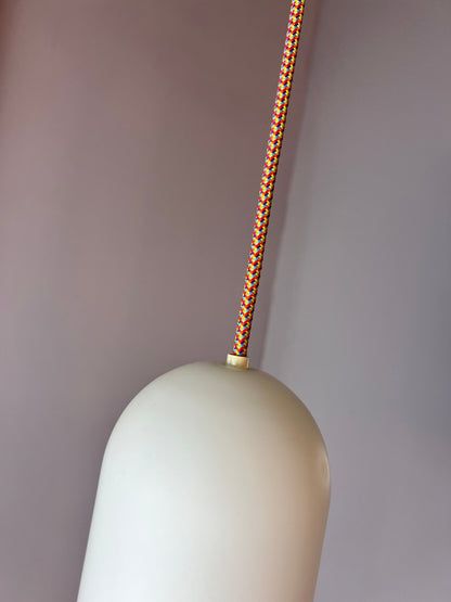 Vintage hanging lamp opal glass from Peill &amp; Putzler white