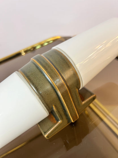 Vintage wall lamp brown grey by Sigvard Bernadotte for Ifö