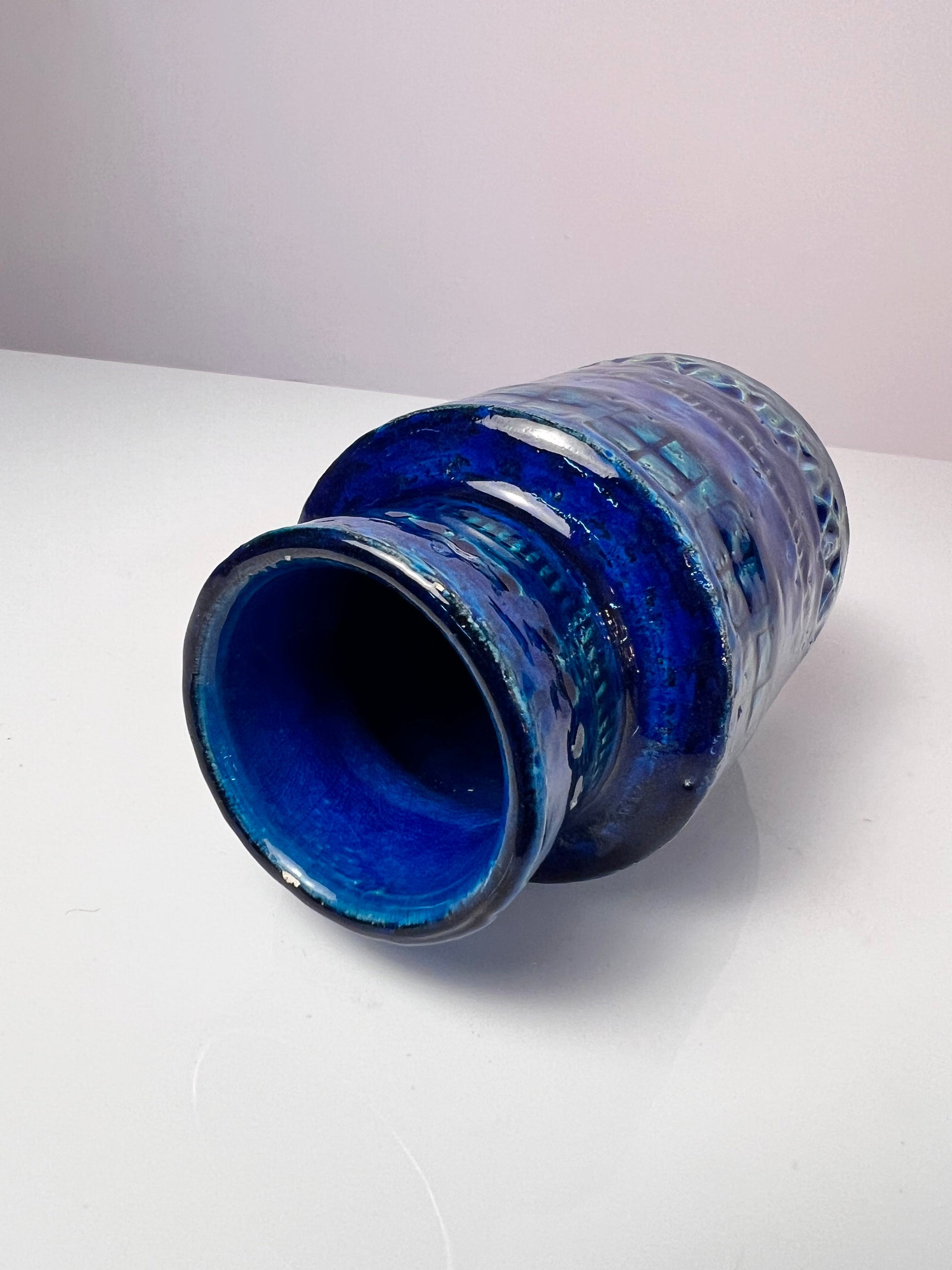 Vintage Vase "Rimini Blu" von Aldo Londi für Bitossi