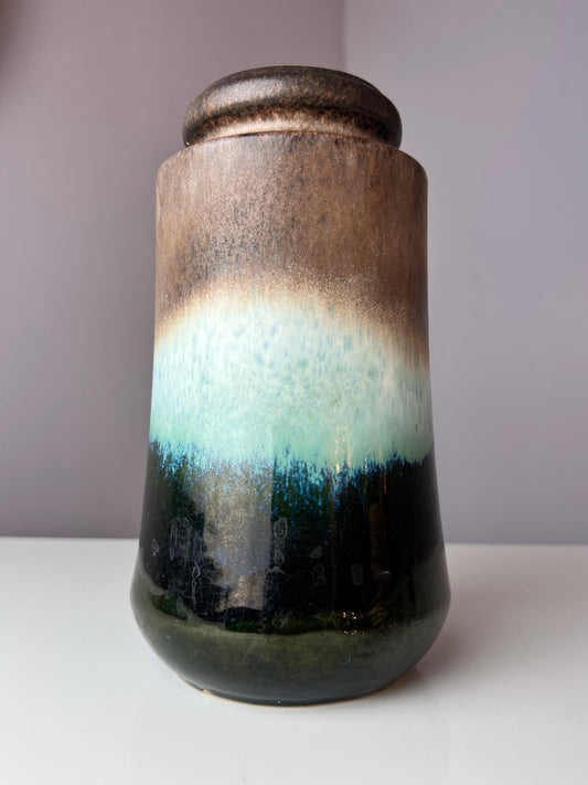 Vintage Vase 549-27 grün braun von Scheurich West Germany