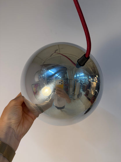 Vintage Hängelampe "Topan" von Verner Panton, Chrom