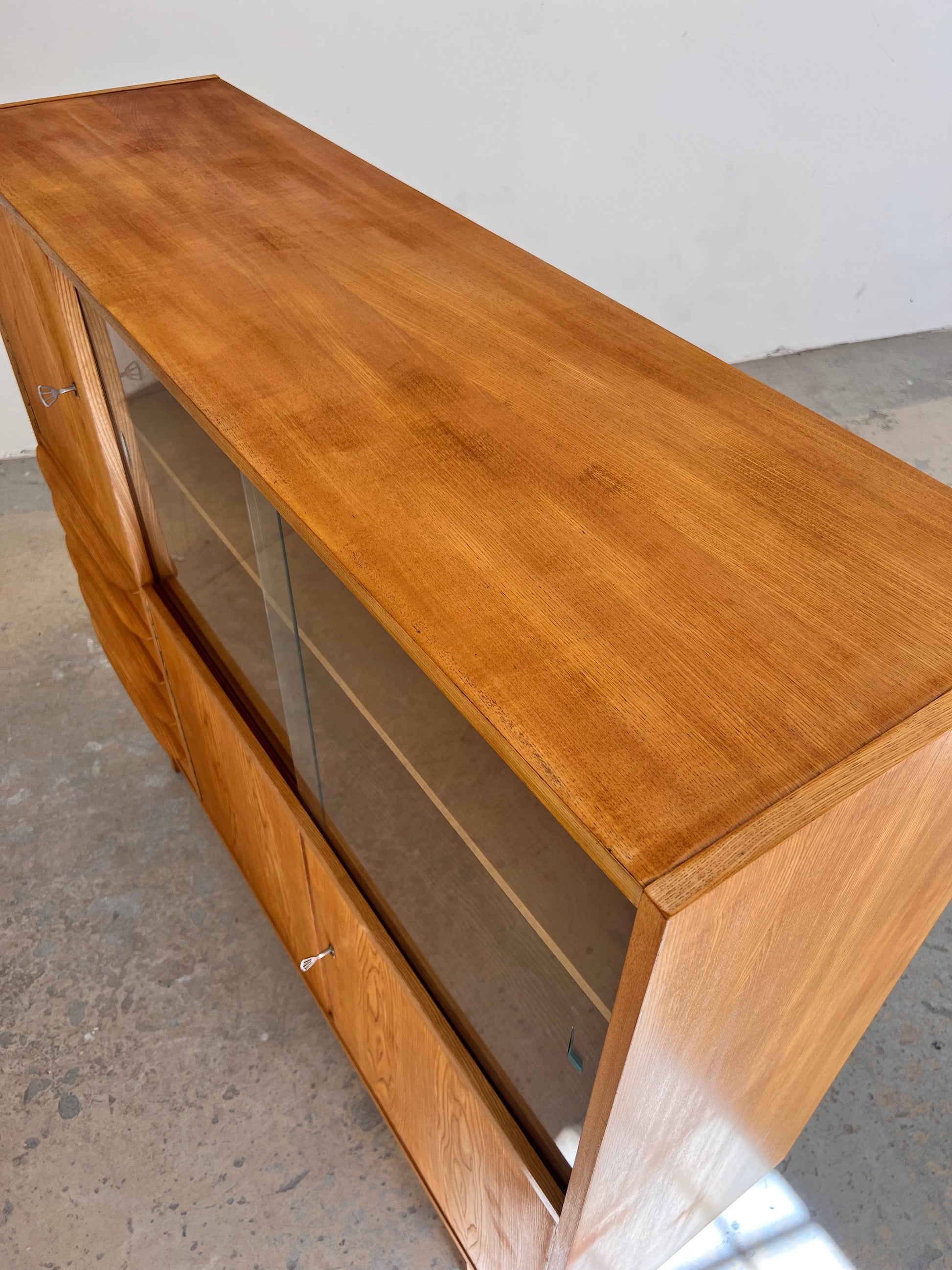 Vintage Highboard Typ 602/G von Franz Ehrlich für Hellerau Esche