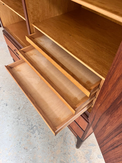 Vintage Aktenschrank Teak mit Schloss aus Dänemark, 50er Jahre
