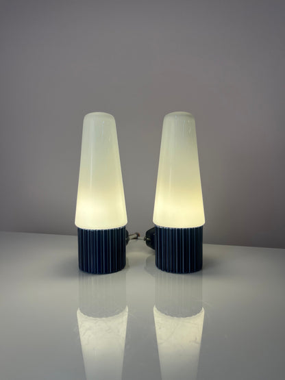 Set von 2 Vintage Wandlampe 6020 von Sigvard Bernadotte für Ifö blau