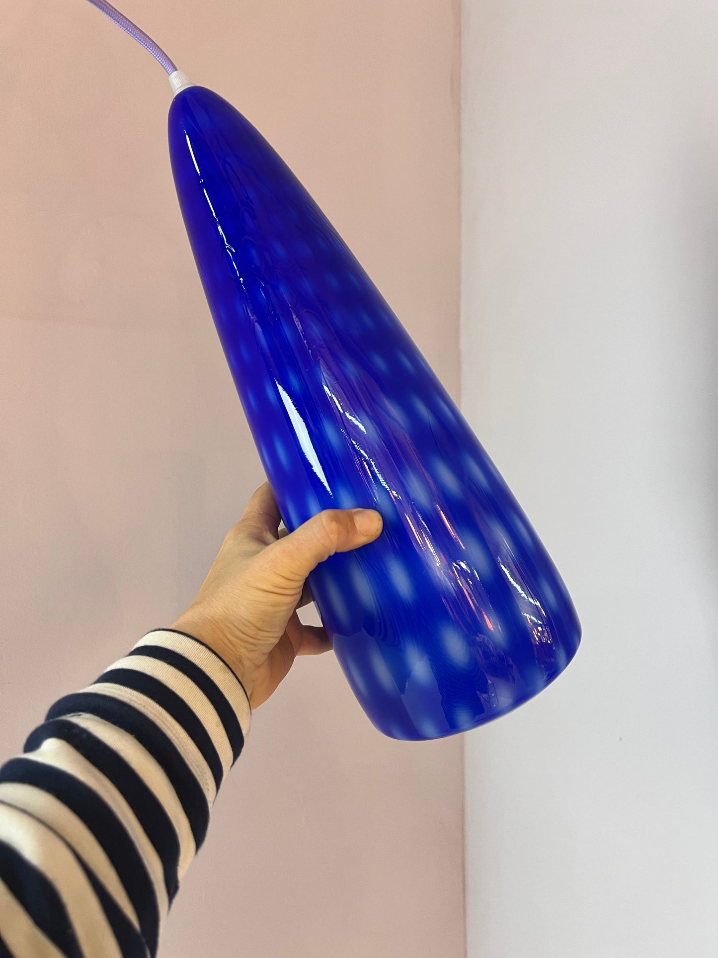 Vintage Hängelampe blau von Jo Hammerborg für Fog & Mørup