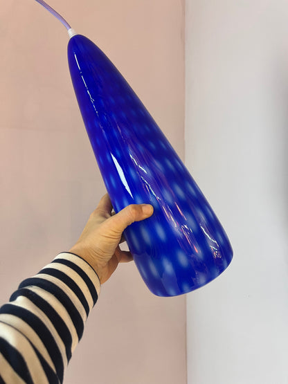 Vintage Hängelampe blau von Jo Hammerborg für Fog & Mørup