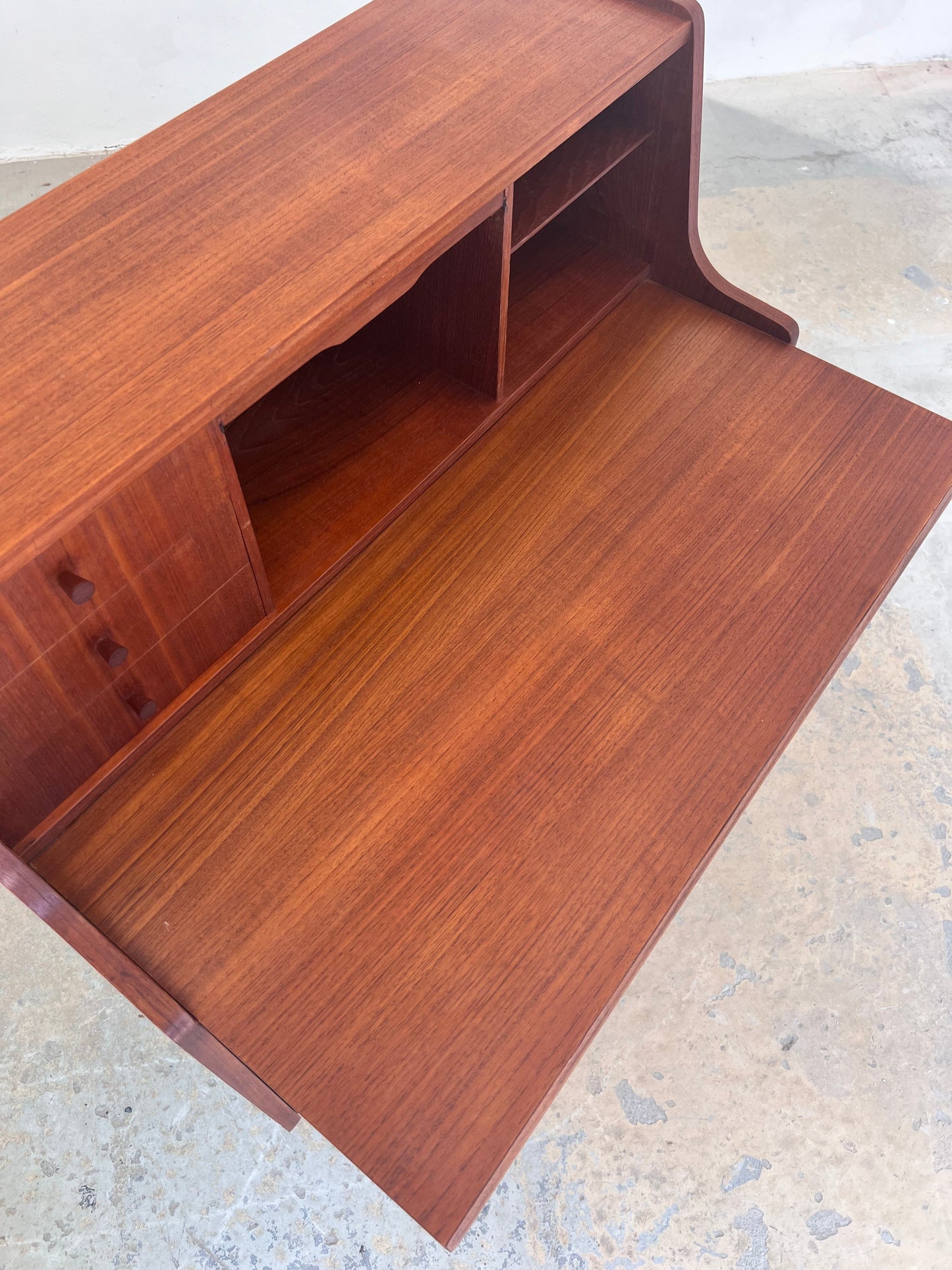 Vintage Sekretär Teak mit Spiegel aus Dänemark