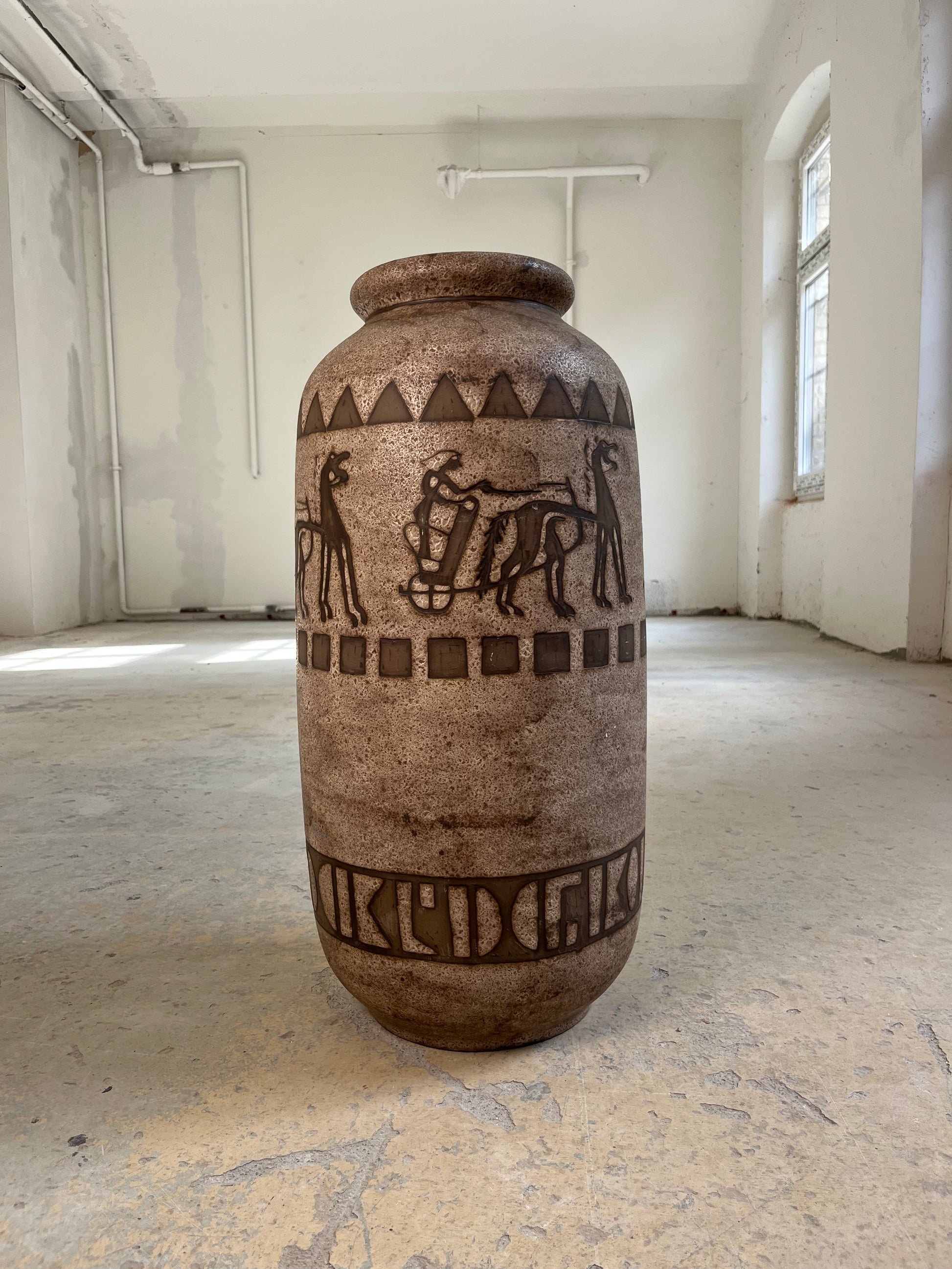 Vintage Bodenvase Ägina 124 von Ceramano für West Germany