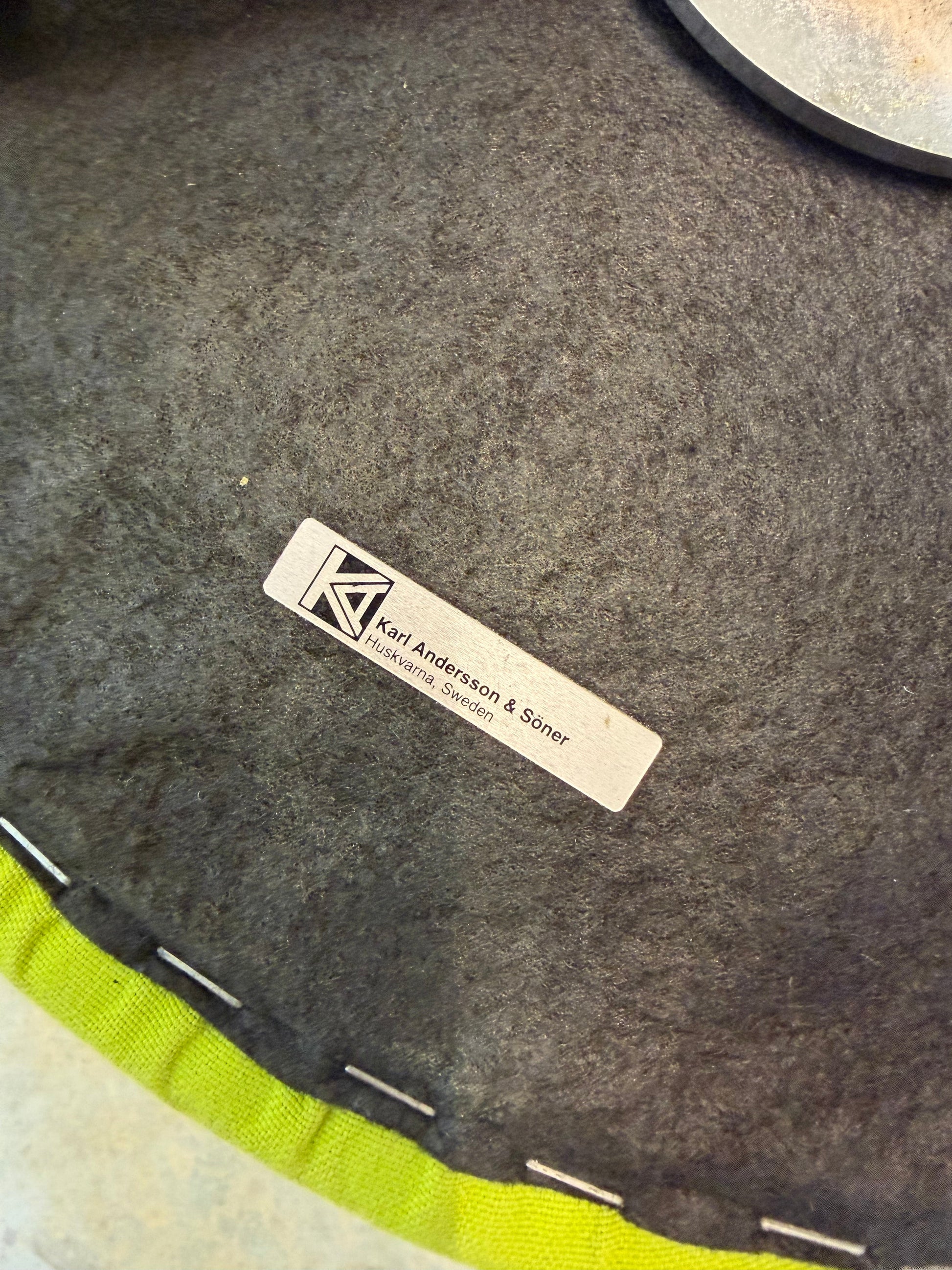 Vintage Hocker Pastillo grün von Ulla Christiansson für Karl Andersson und Söner
