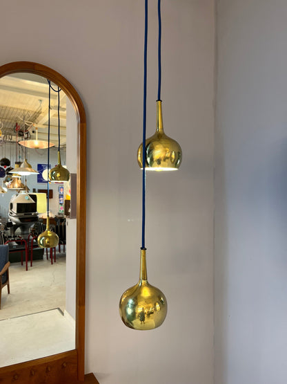 Vintage Hängelampe Messing von Hans-Agne Jokobsson